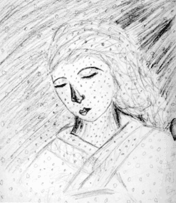 Kusama pencil on paper