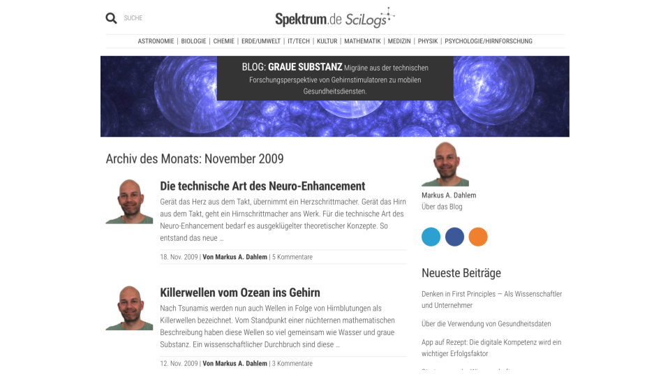 Timeline image for 2009 – Blog on Migraine Physiology