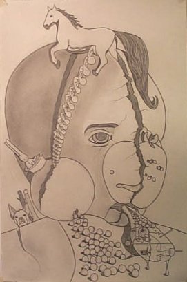 Diggiemoon migraine artwork.
