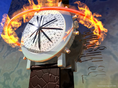 P.D., The Migraine, 1999. Artwork depicting the distorted time perception experienced during migraine aura.