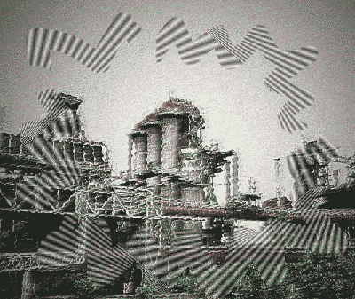 Animated fortification spectrum, 2002. This animation depicts the expanding arc of flickering zigzag patterns characteristic of the most common visual aura.
